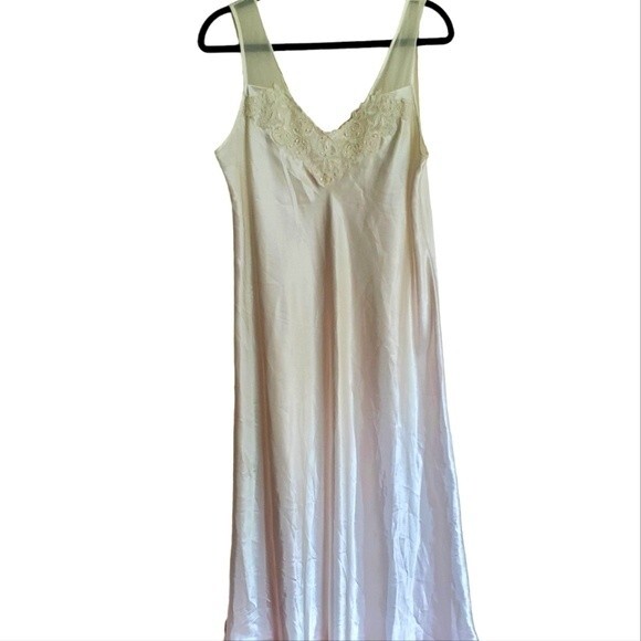 Lord & Taylor White Beaded Slip Dress - Picture 1 of 6